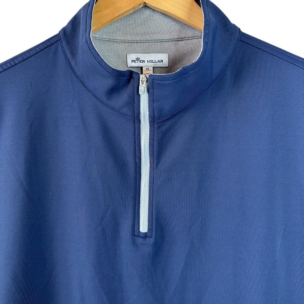 Peter Millar Navy Performance Quarter Zip Vest Me… - image 3